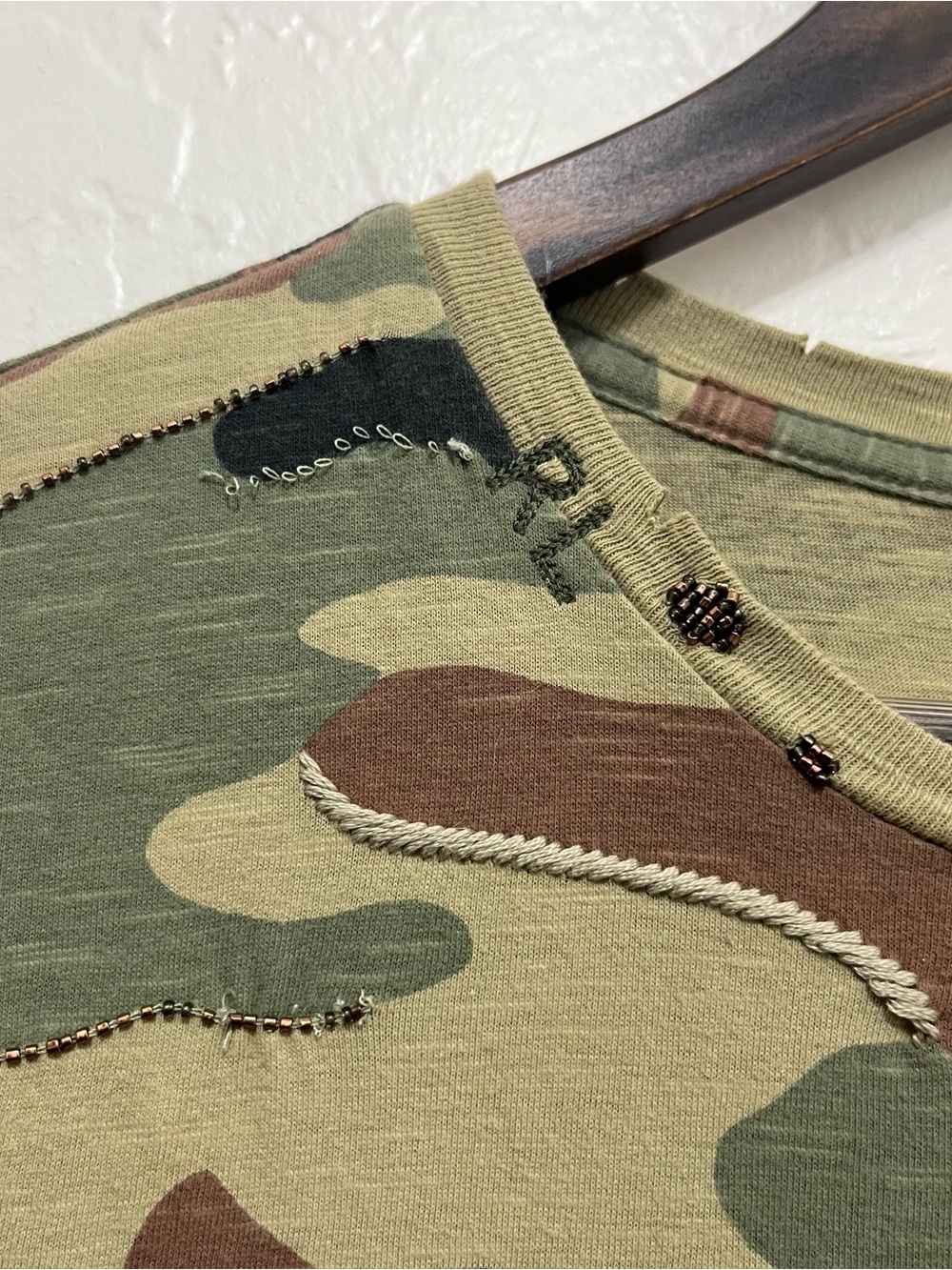 Polo Ralph Lauren Camo Dress Beading & Embroidery Throughout Size M - Picture 3 of 6